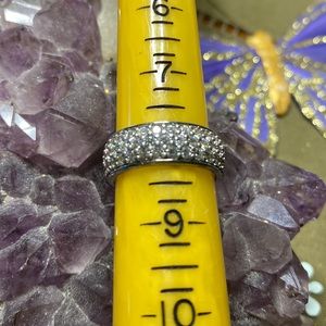 SS Diamonique Eternity Band, EUC, All Stones Intact From My Personal Closet 😎